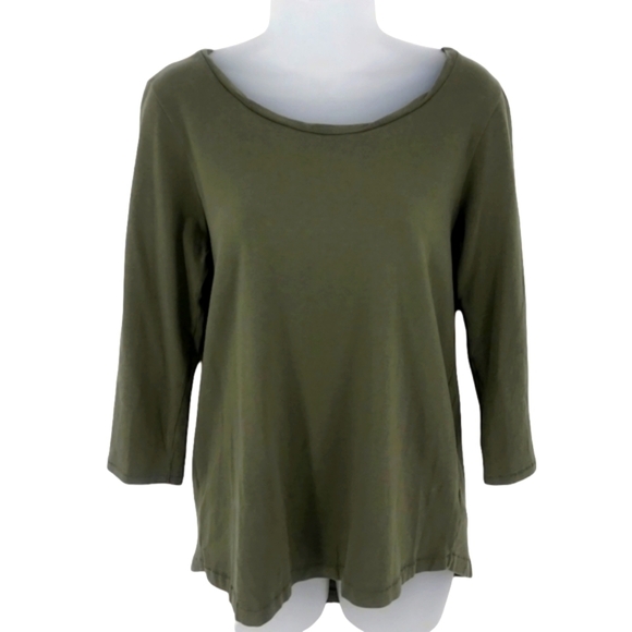 Sigrid Olsen 3/4 Sleeve Top - Picture 1 of 9